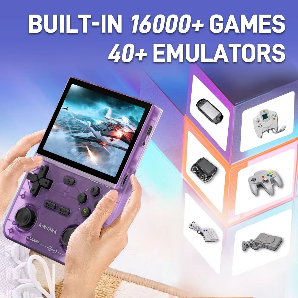 KINHANK Retro Handheld Game Console  Portable Emulator With 16000 Games  35 IPS Screen 1