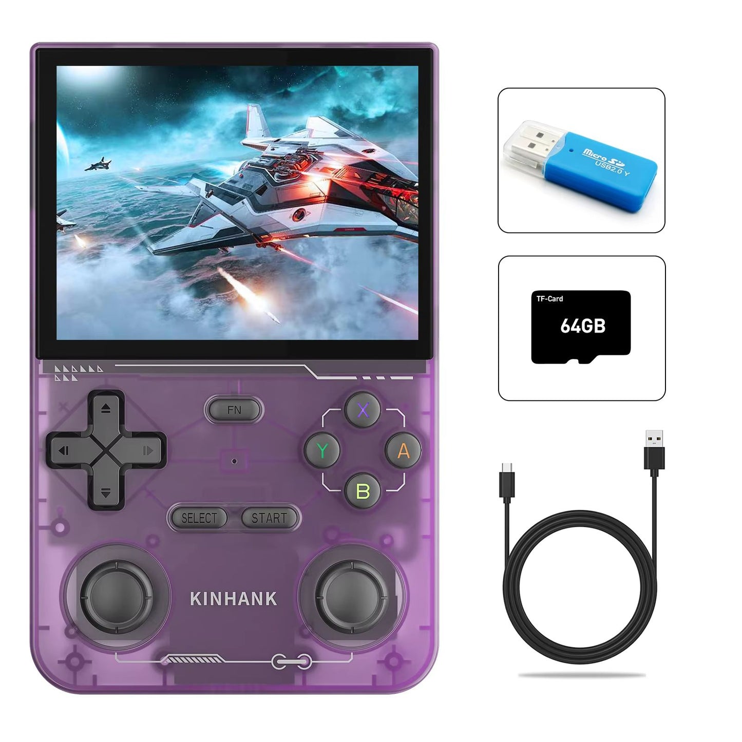 KINHANK Retro Handheld Game Console  Portable Emulator With 16000 Games  35 IPS Screen 8
