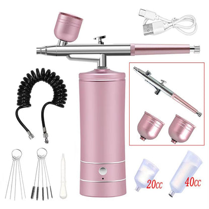 Portable Airbrush Kit With Compressor  Professional Nail Art Cake Decorating  Craft Painting Tool 10