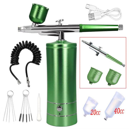 Portable Airbrush Kit With Compressor  Professional Nail Art Cake Decorating  Craft Painting Tool 11