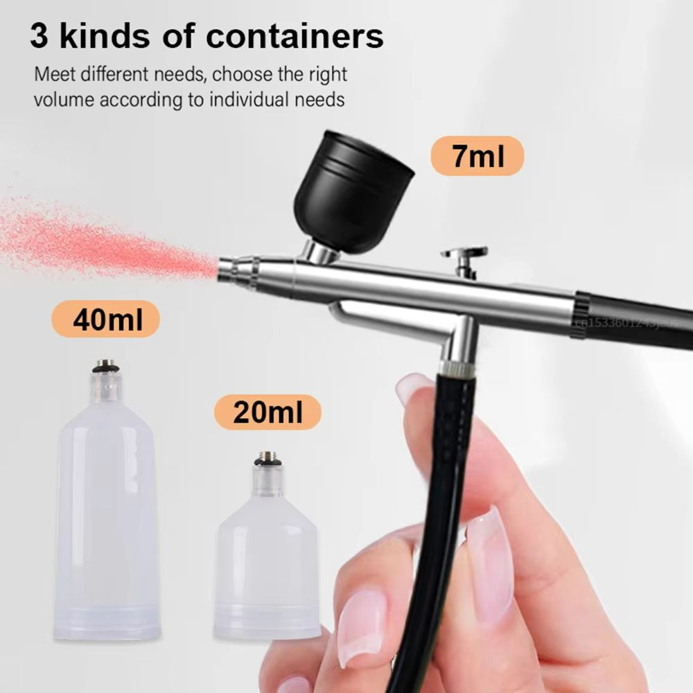 Portable Airbrush Kit With Compressor  Professional Nail Art Cake Decorating  Craft Painting Tool 5