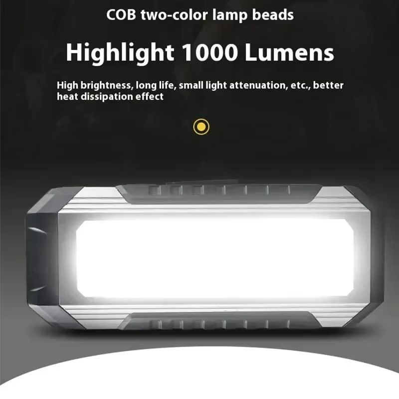 Magnetic Waterproof LED Work Light  Rechargeable 4000mAh Portable COB Flashlight For Camping  Emerg 1