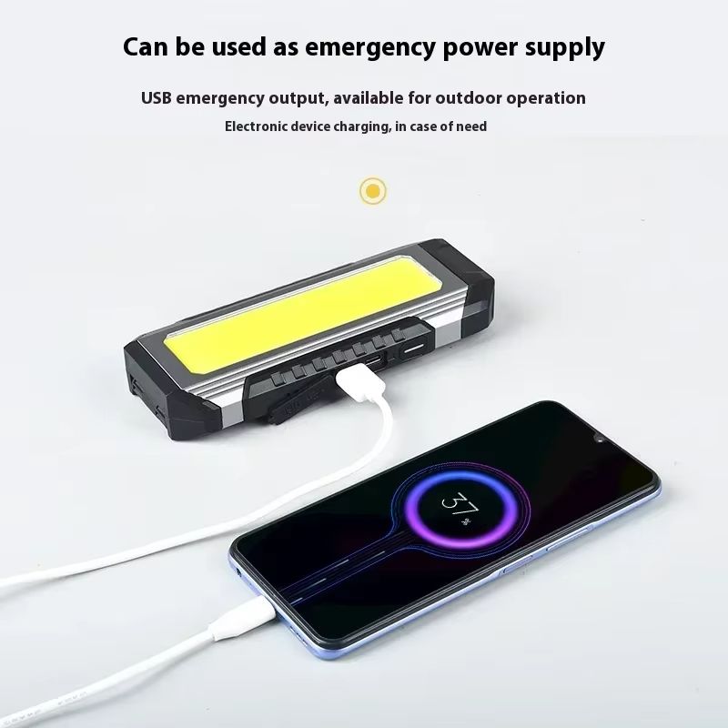 Magnetic Waterproof LED Work Light  Rechargeable 4000mAh Portable COB Flashlight For Camping  Emerg 4