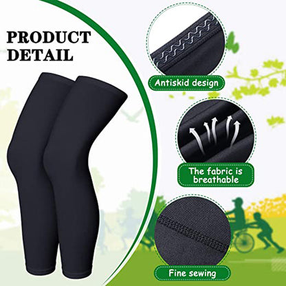 Compression Leg Sleeves for Men and Women, Knee and Calf Support for Running, Sports, Basketball, Pain Relief