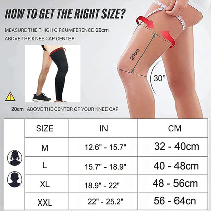 Compression Leg Sleeves for Men and Women, Knee and Calf Support for Running, Sports, Basketball, Pain Relief