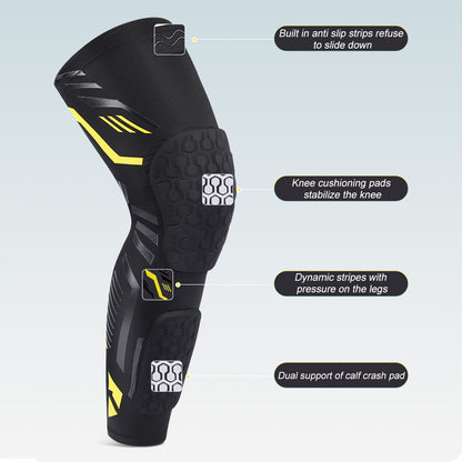 Knee Compression Sleeve for Basketball, Volleyball, Football, Adult Sports Knee Brace Support, Breathable Leg Sleeve