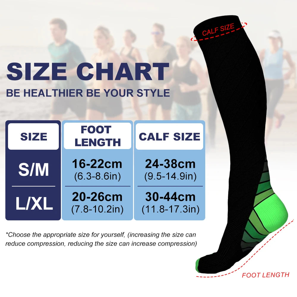 Compression Socks for Women and Men, Knee High Stockings, Neuropathy Pain Relief, Swelling Support