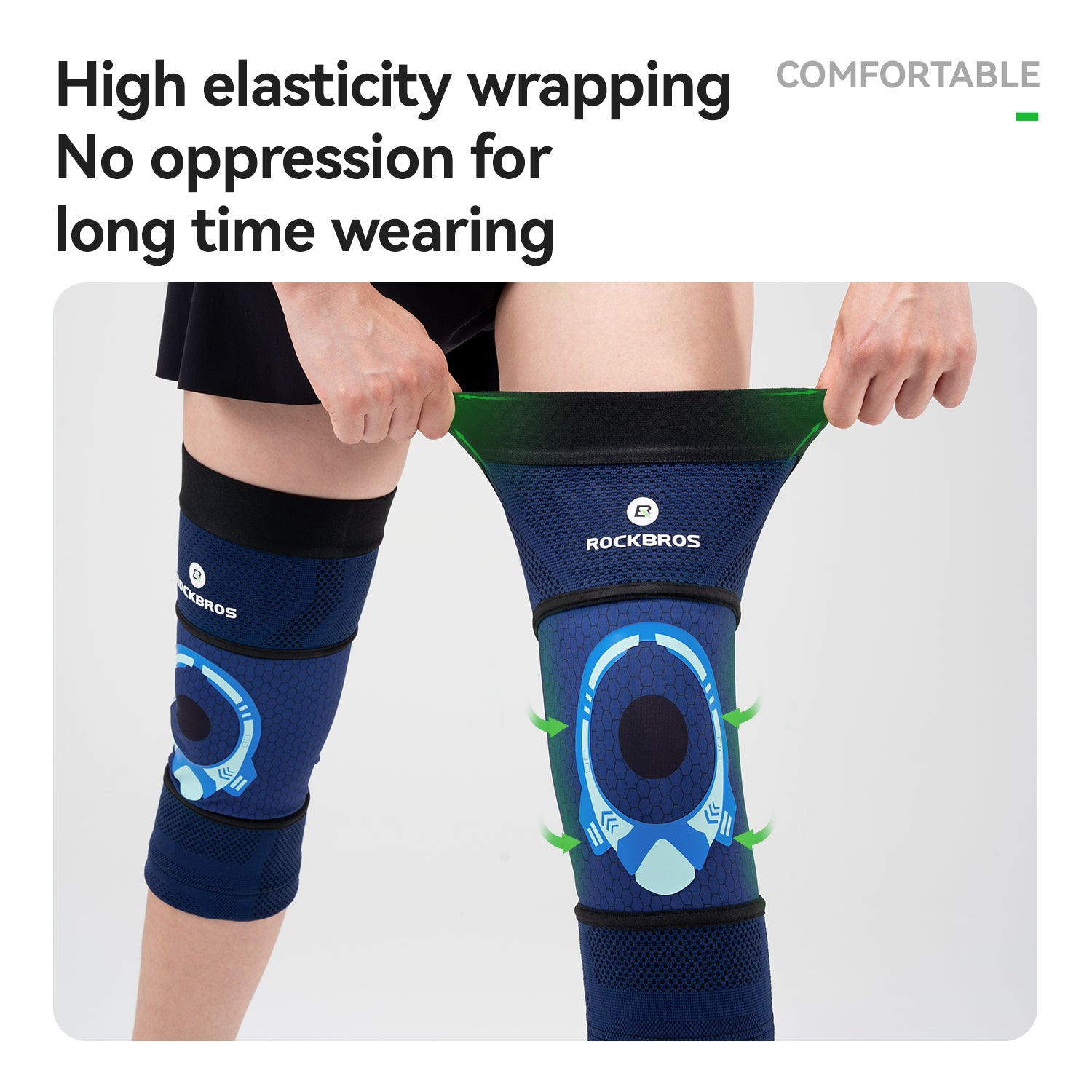 Knee Pads for Men Women Pressurized, Elastic Sports Knee Support, Outdoor Running Cycling Joint Protection