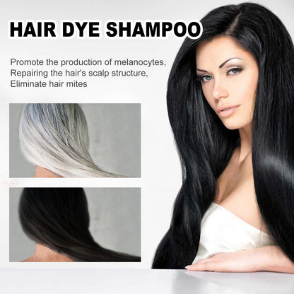 EELHOE Brown Hair Dyeing Shampoo, Lasting Coloring, Deeply Nourishing Formula to Reduce Breakage, Promote Scalp Health