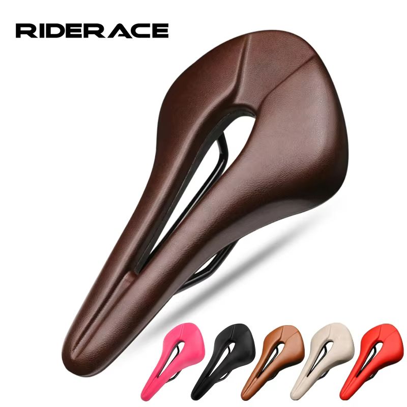 Breathable PU Leather Bike Seat with Hollow Design – Soft, Comfortable Bicycle Saddle for Road & Mountain Riding