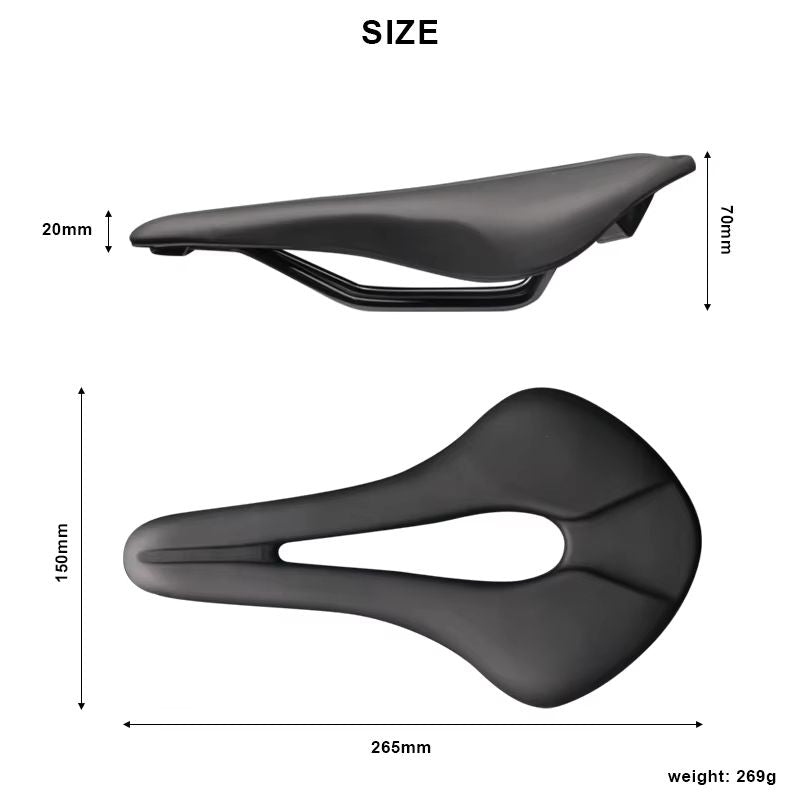 Breathable PU Leather Bike Seat With Hollow Design  Soft Comfortable Bicycle Saddle For Road  Mount 5