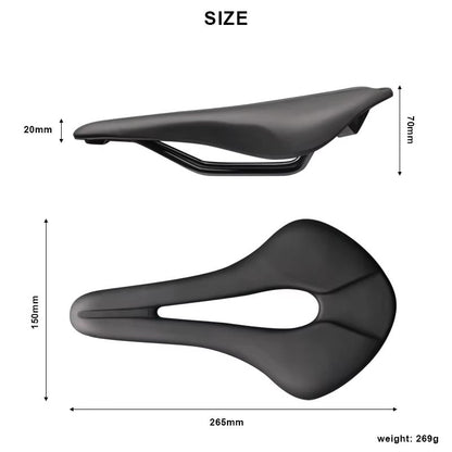 Breathable PU Leather Bike Seat With Hollow Design  Soft Comfortable Bicycle Saddle For Road  Mount 5