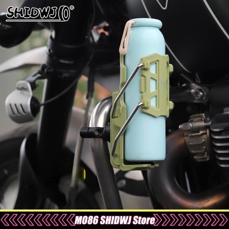 Universal Adjustable Handlebar Cup Cage, Bike Motorcycle Water Bottle Holder for MTB Road Cycling & Adventure Motorbike