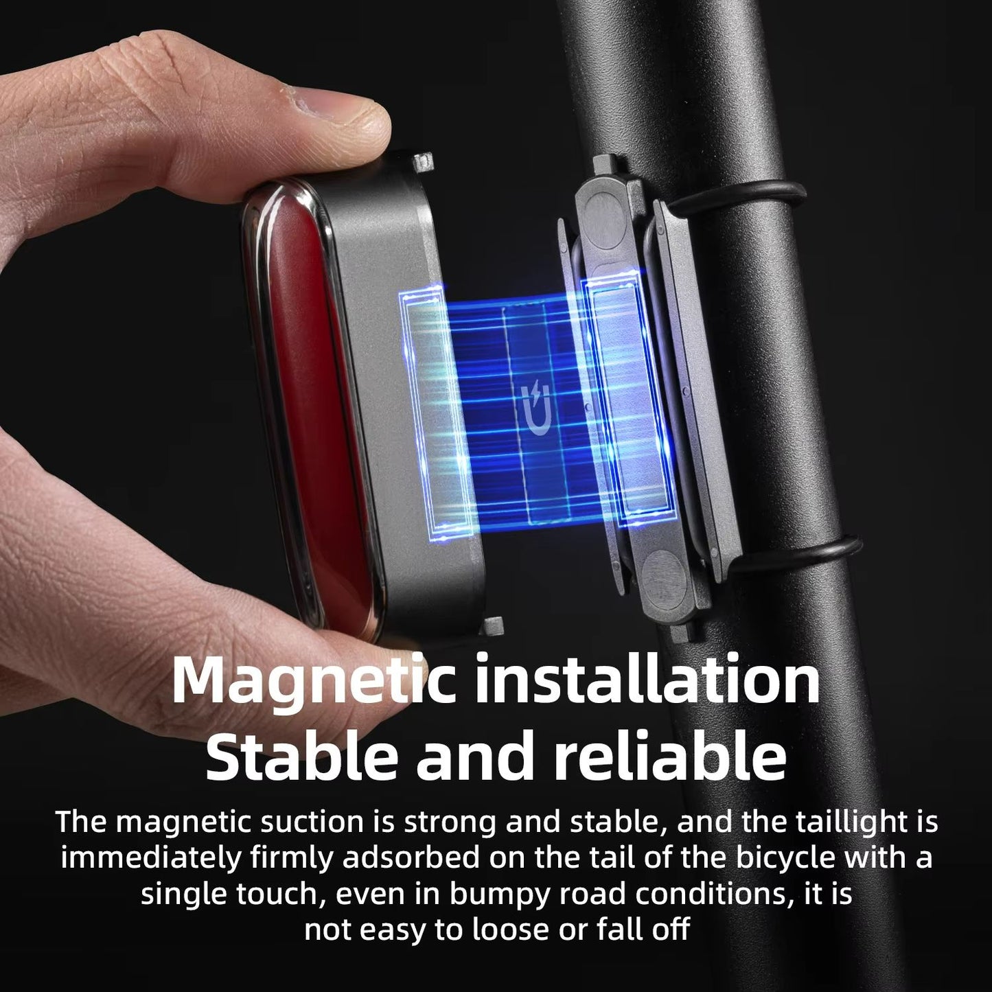 ROCKBROS Magnetic Bike Tail Light  USBC Rechargeable LED Rear Light With Brake Sensor  7 Modes 2