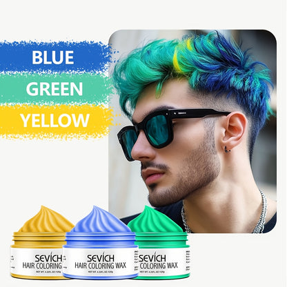 Childrens Multi Color Hair Dye Wax, Disposable Hair Dyeing Cream for Fashion Makeup, Safe DIY Hair Coloring, Styling