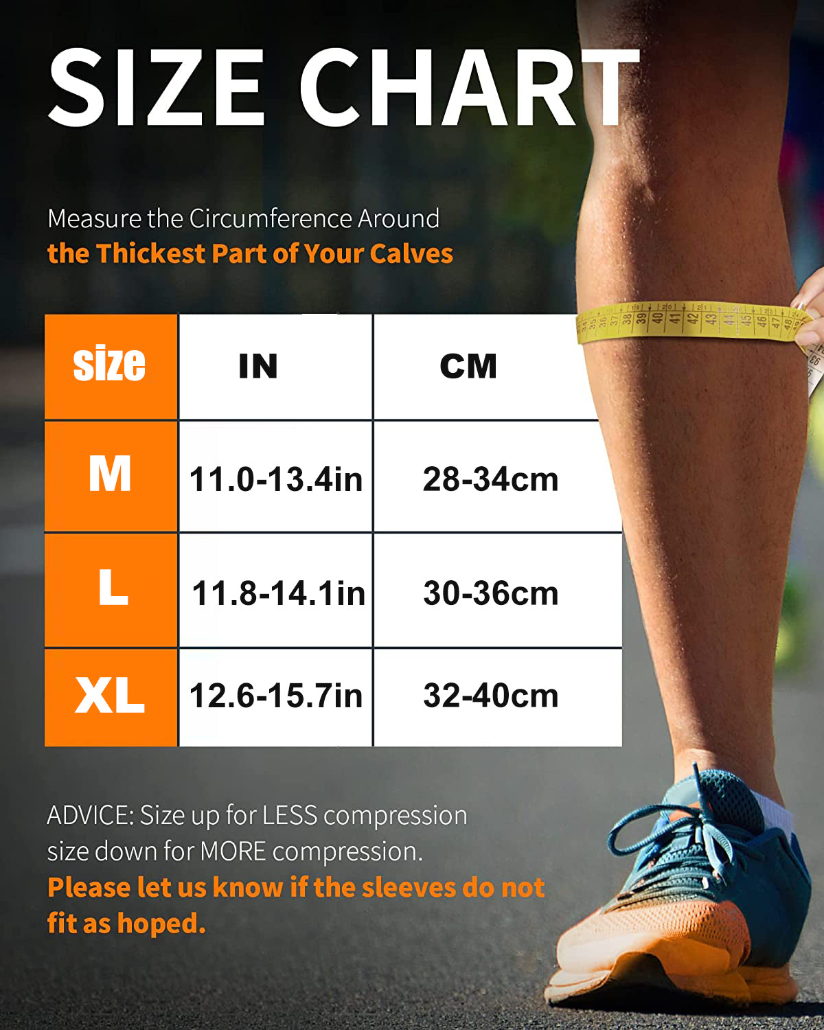 Sport Compression Calf Sleeves 1Pcs, Running Calf Guards, Leg Compression Sock for Shin Splint and Varicose Vein Relief