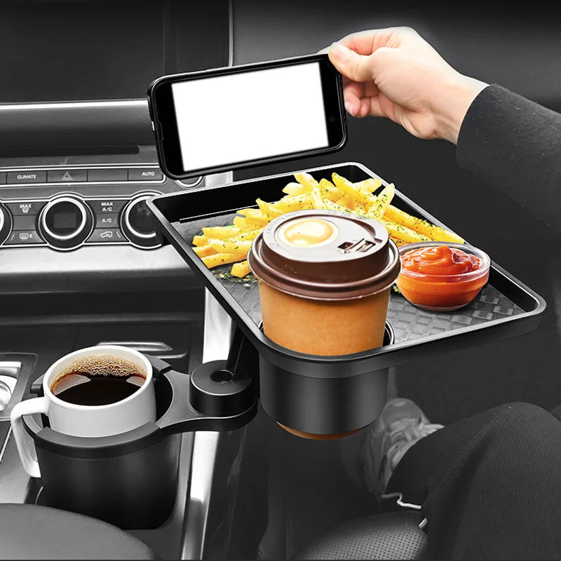 Universal Car Cup Holder Expander MultiFunction Drink Holder With Food Table Adjustable Base Tray F 1