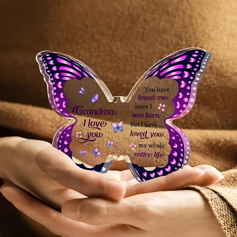 Butterfly Shaped Acrylic Keepsake, Unique Birthday Gift Ideas, Gifts for Mom Grandma Sister Daughter Christmas