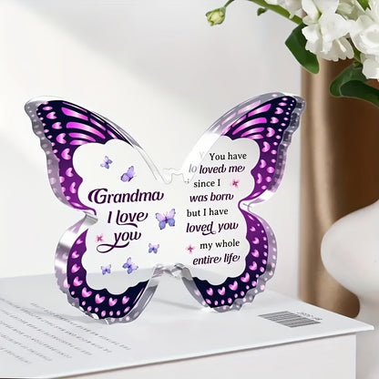 Butterfly Shaped Acrylic Keepsake, Unique Birthday Gift Ideas, Gifts for Mom Grandma Sister Daughter Christmas