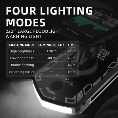 CYCLAMI RVL01 Rechargeable Bike Headlight  5000mAh USBC Front Bicycle Light Compatible With Garmin  3