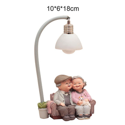 Creative Sweety Lovers Couple Ornaments, Grandparents Model Ornament, Modern Home Decoration Table Gift for Office