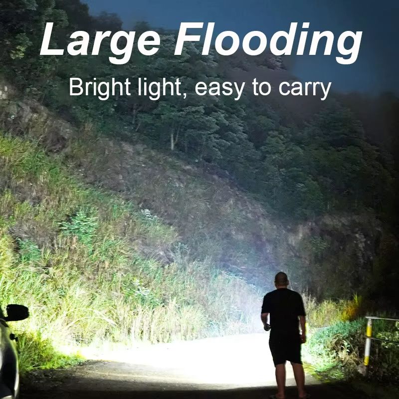 Multifunctional COB LED Flashlight  Portable Keychain Torch With Magnetic Base  Adjustable Angle Fo 1