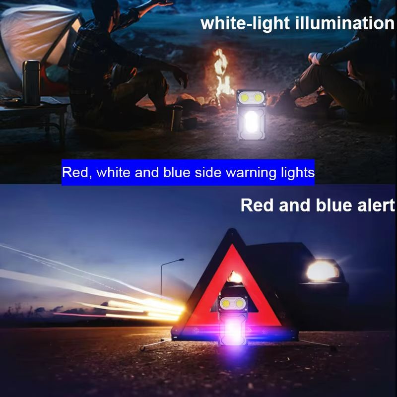 Multifunctional COB LED Flashlight  Portable Keychain Torch With Magnetic Base  Adjustable Angle Fo 3