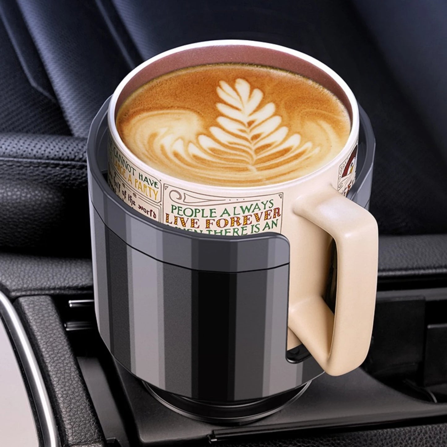 Upgraded Car Cup Holder Expander with Adjustable Base, Stable Auto Bottle Support Fits Universal Car Cup Holders