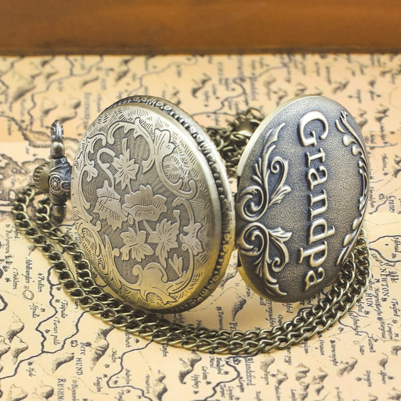 The Greatest Pocket Watch Necklace For Grandpa Dad Gifts Vintage Quartz Pocket Watches With Chain R 4