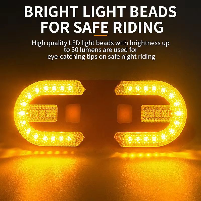Wireless Bike Turn Signal Tail Light  USB Rechargeable LED Rear Light With Remote Control For Safe  3