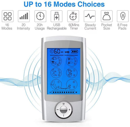 16Mode EMS Muscle Stimulator  Electric TENS Massager For Pain Relief Relaxation  Body Slimming Ther 3