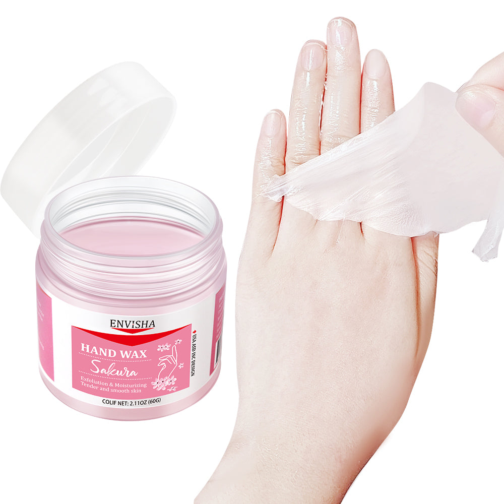 ENVISHA Sakura Honey Hand Mask, 60G Deep Hydration, Exfoliating Treatment for Moisturizing, Whitening, and Dead Skin