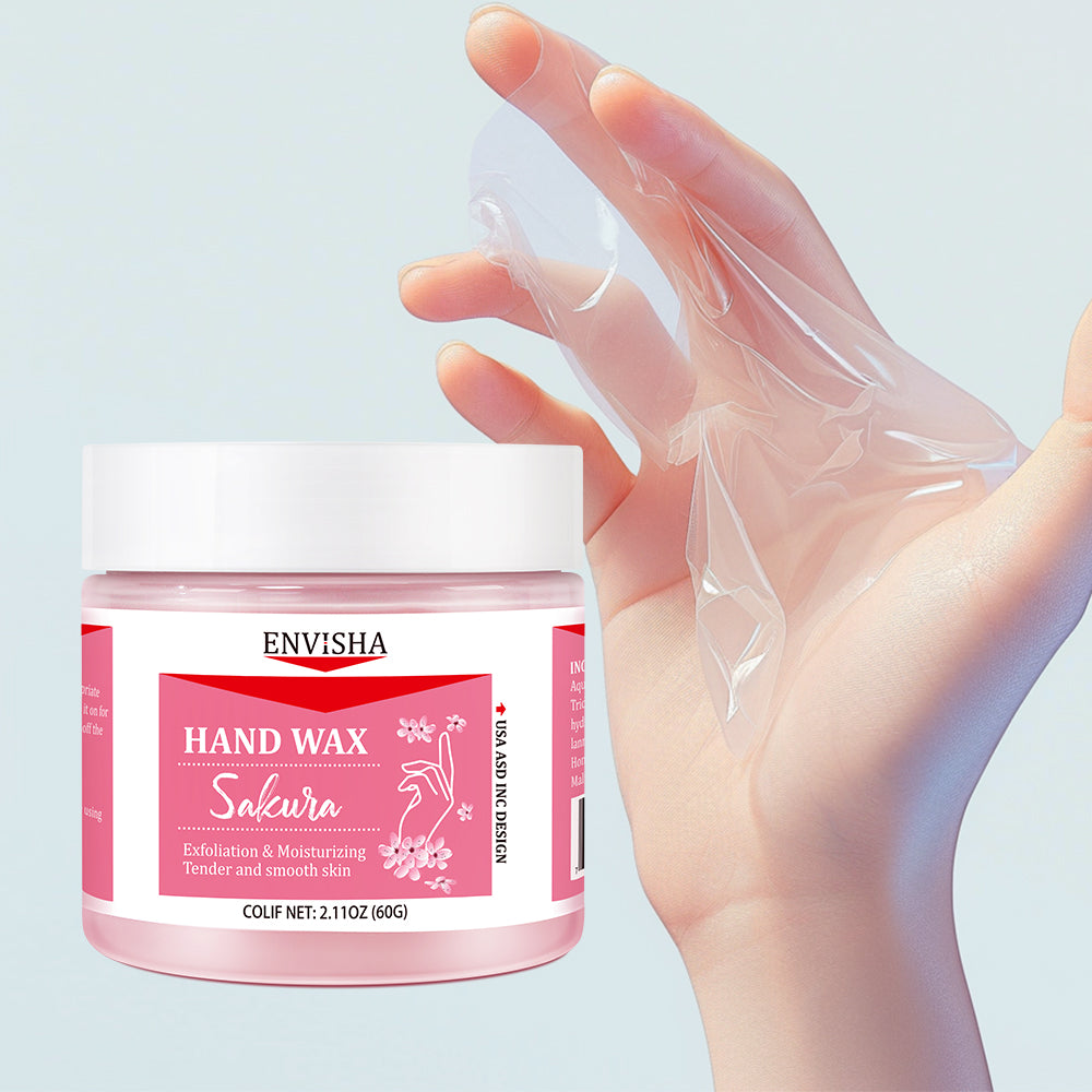 ENVISHA Sakura Honey Hand Mask, 60G Deep Hydration, Exfoliating Treatment for Moisturizing, Whitening, and Dead Skin