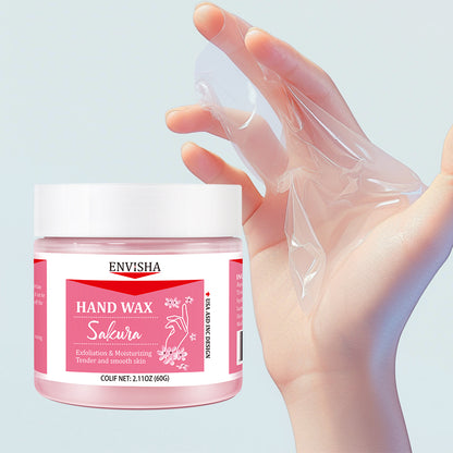 ENVISHA Sakura Honey Hand Mask, 60G Deep Hydration, Exfoliating Treatment for Moisturizing, Whitening, and Dead Skin