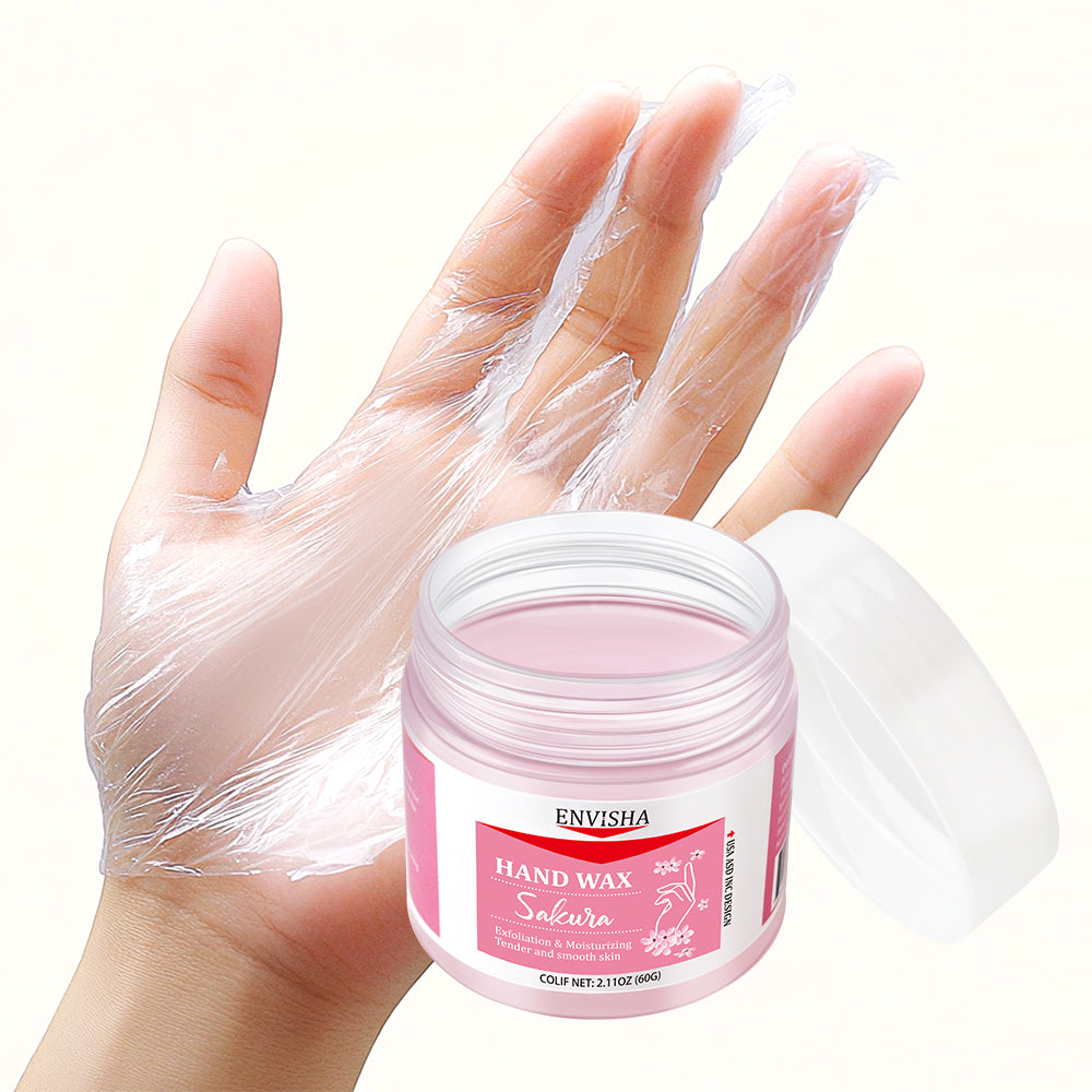 ENVISHA Sakura Honey Hand Mask, 60G Deep Hydration, Exfoliating Treatment for Moisturizing, Whitening, and Dead Skin