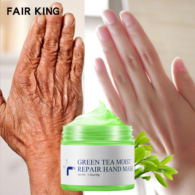 Green Tea Lock Water Repair Hand Mask, 5-in-1 Nourishing, Moisturizing, Whitening Hand Film for Callus Exfoliating