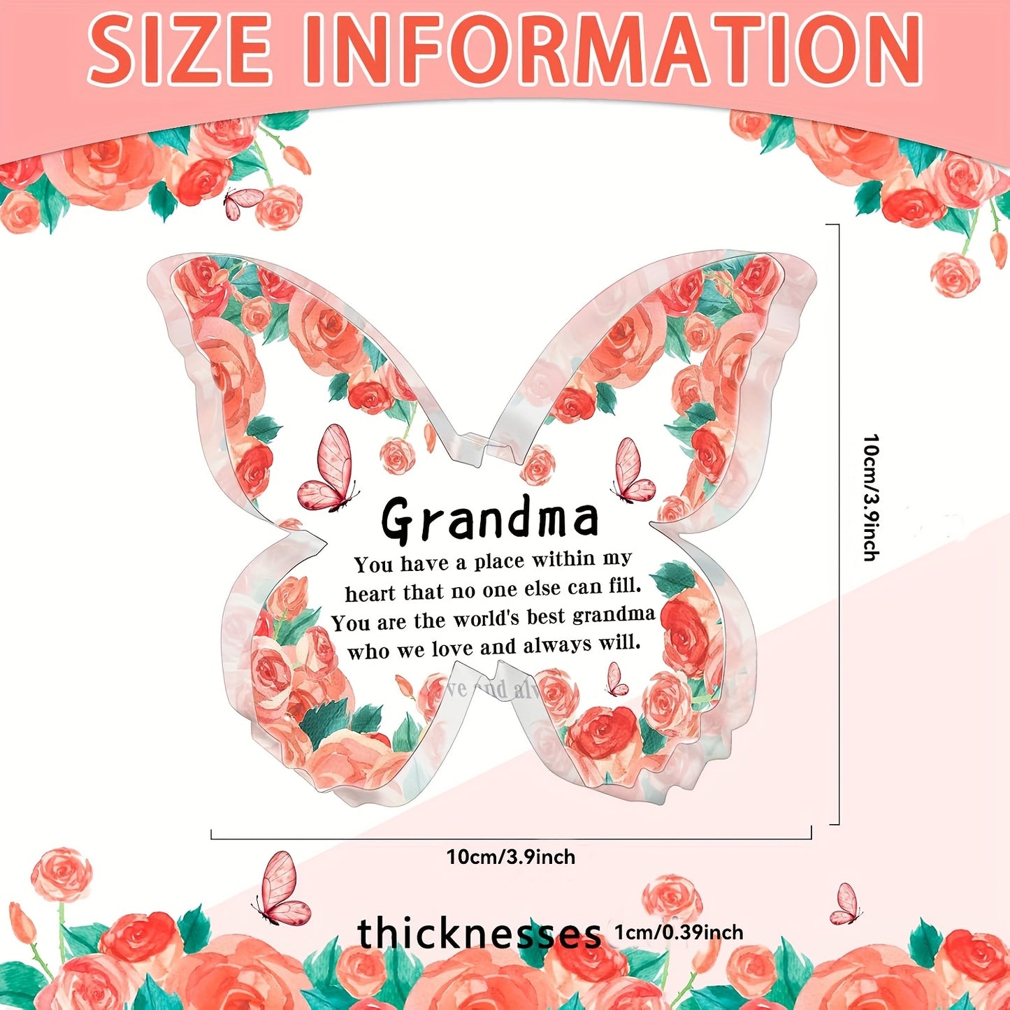 Butterfly Themed Unique Gifts for Grandma, Grandparents Gift, Cute Practical Birthday Presents for Great Grandmas