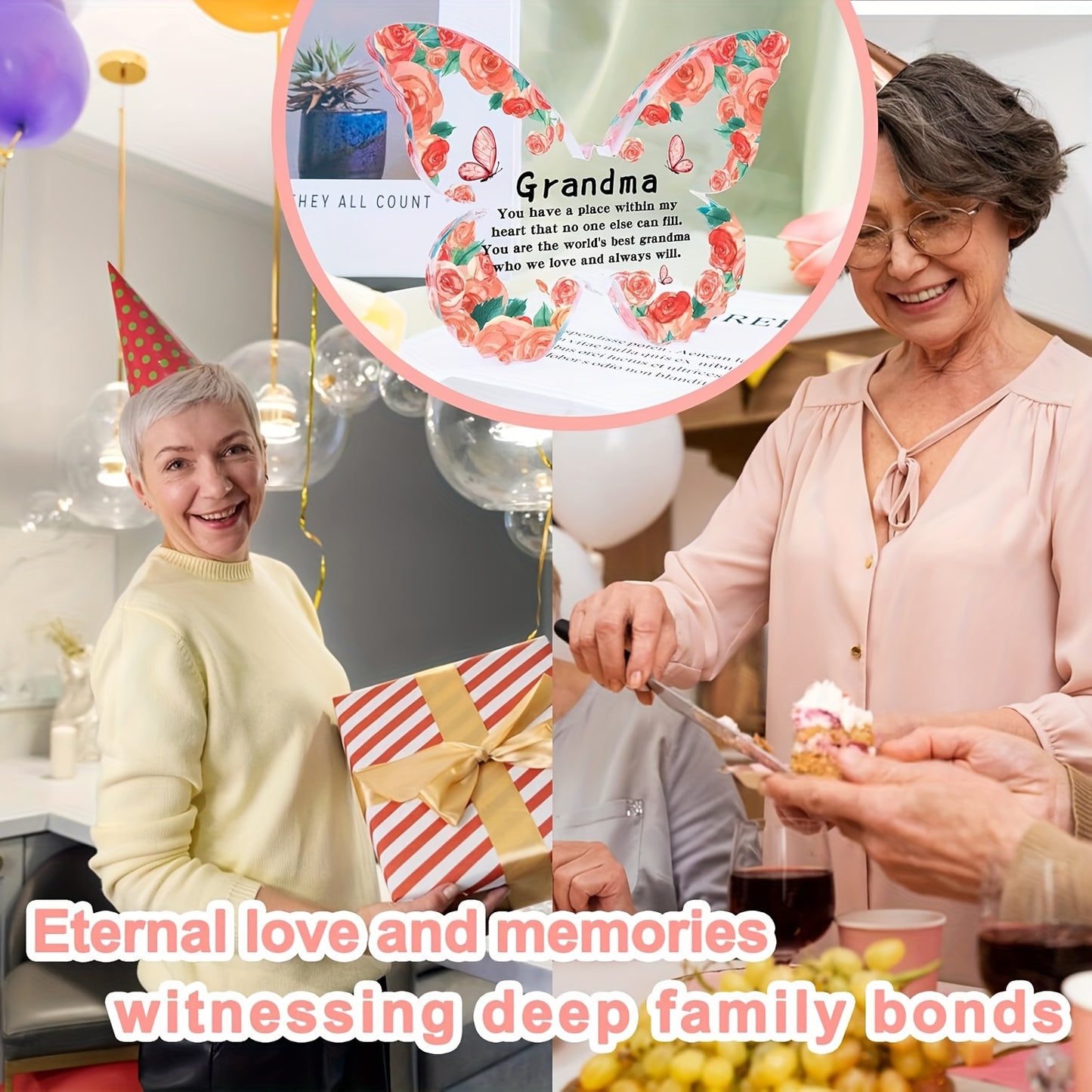 Butterfly Themed Unique Gifts for Grandma, Grandparents Gift, Cute Practical Birthday Presents for Great Grandmas