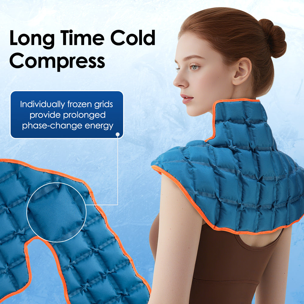 Cold Hot Compress Bag for Neck, Shoulder Back, Reusable Shoulder Ice Wrap, Comfortable Polymer Resin Family Care