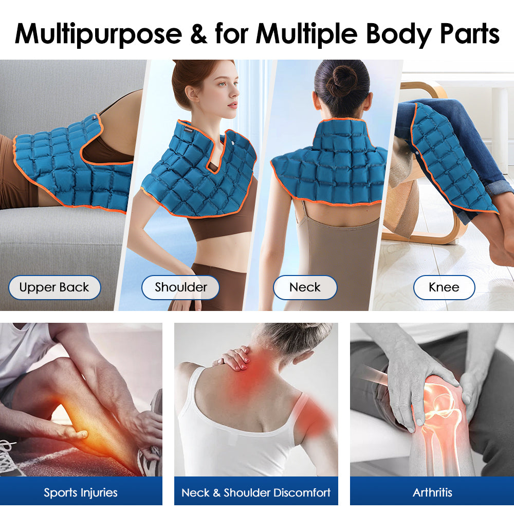 Cold Hot Compress Bag for Neck, Shoulder Back, Reusable Shoulder Ice Wrap, Comfortable Polymer Resin Family Care