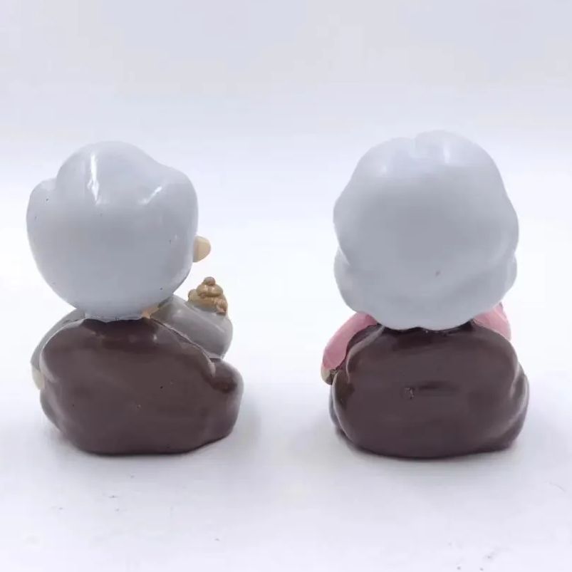 2025 Year of the Snake Spring Festival Gift, Grandparents Sofa Doll Ornaments, Elderly Bedroom Resin Crafts Gifts