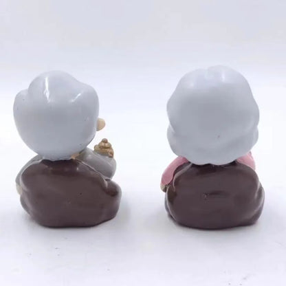 2025 Year of the Snake Spring Festival Gift, Grandparents Sofa Doll Ornaments, Elderly Bedroom Resin Crafts Gifts