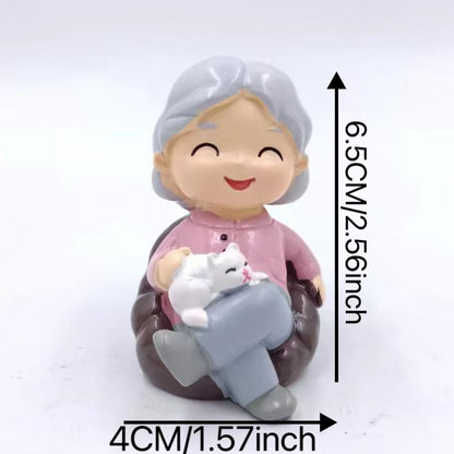 2025 Year of the Snake Spring Festival Gift, Grandparents Sofa Doll Ornaments, Elderly Bedroom Resin Crafts Gifts