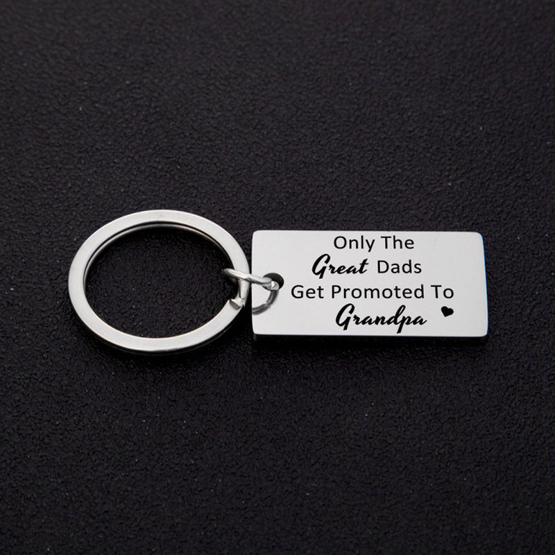 Gift From Kids, Only The Great Moms Get Promoted To Grandma Grandpa Keychain, Soon To Be Grandma Grandpa