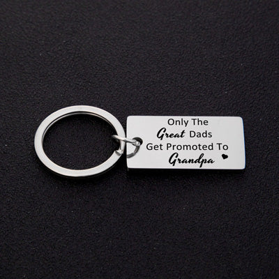 Gift From Kids, Only The Great Moms Get Promoted To Grandma Grandpa Keychain, Soon To Be Grandma Grandpa