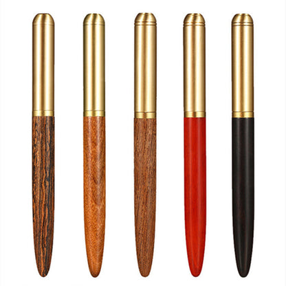 Luxury Retro Wood Bronze Fountain Pen Wooden Office Writing Calligraphy Pen For Business Art And St 4
