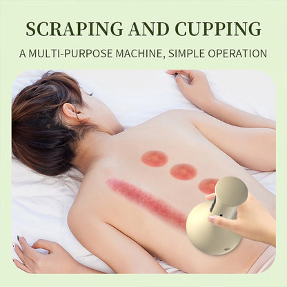 9 Level Electric Cupping Massager 9 Heat Settings Red Blue Light 8 Steel Beads 4 In 1 For Back Abdo 5