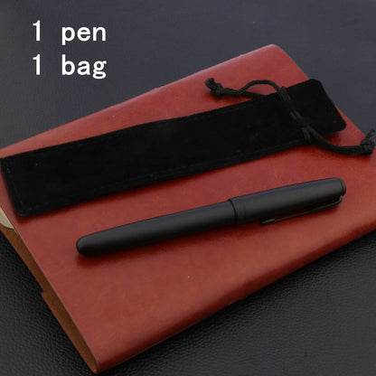 Classic Luxury Fountain Pen with Checkered Grab, Ash Feather Arrow Design, Tungsten Steel Black Nib, Ink Writing Pen