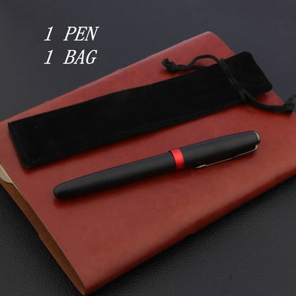 Classic Luxury Fountain Pen with Checkered Grab, Ash Feather Arrow Design, Tungsten Steel Black Nib, Ink Writing Pen