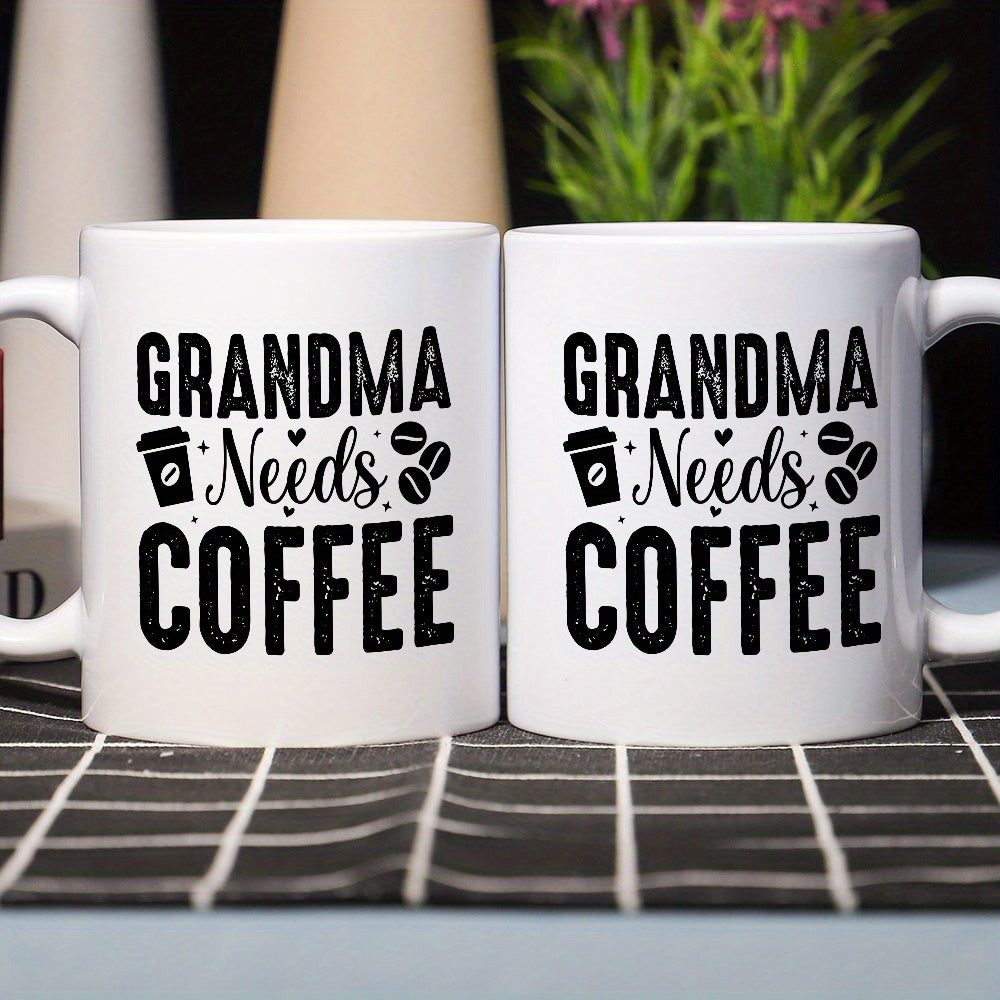 Funny Grandma Needs Coffee Mug 11oz Ceramic Cup Cute Grandparent Gift Idea Reusable Coffee Cup For  1